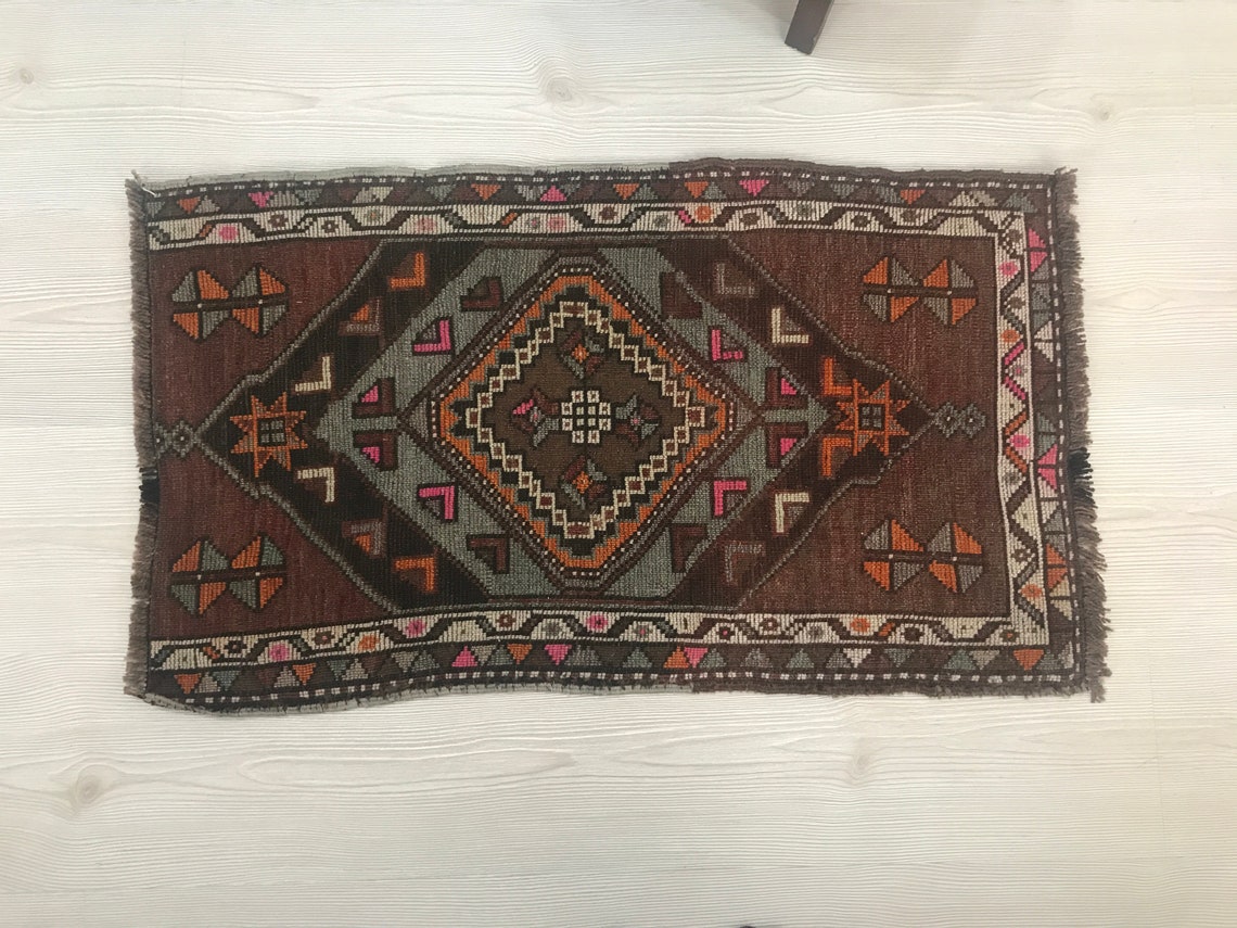 Turkish bath mat 18.89x32.28 inch small vintage mat Etsy
