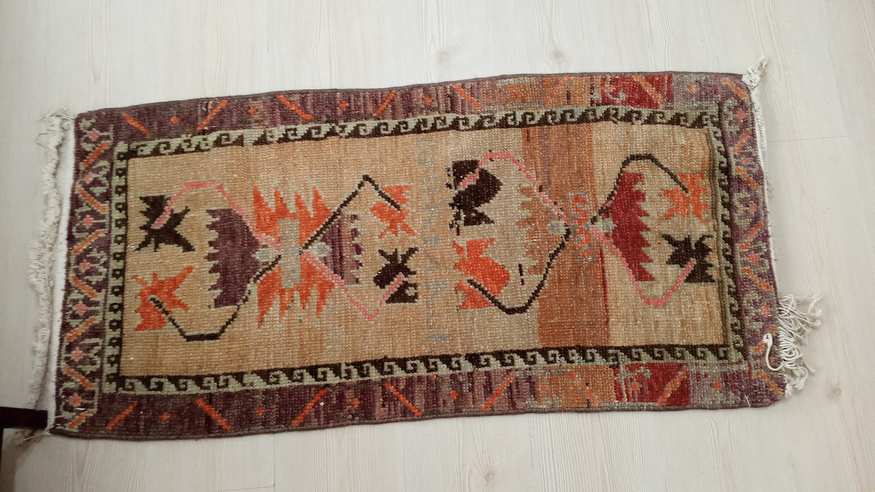 Home Decor Rug 21.25x48.03 Inch Oriental Door Mat Turkish Etsy