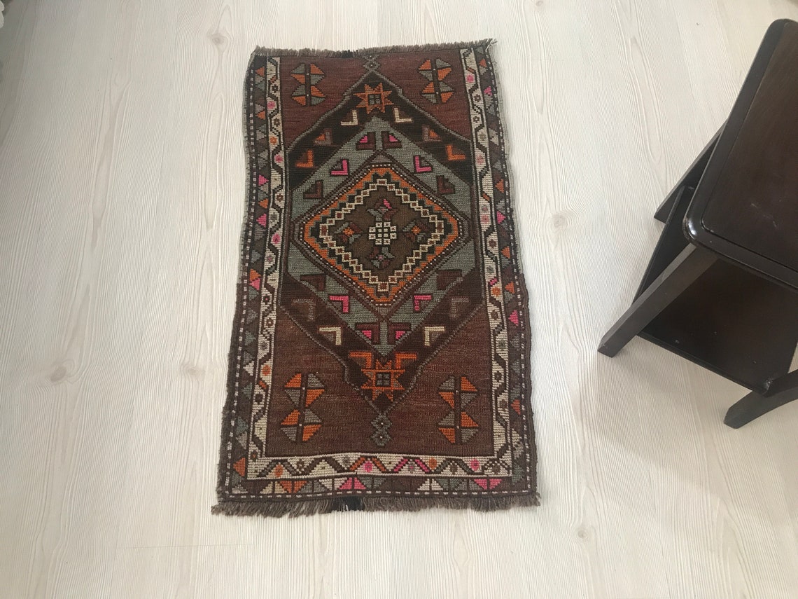 Turkish bath mat 18.89x32.28 inch small vintage mat Etsy