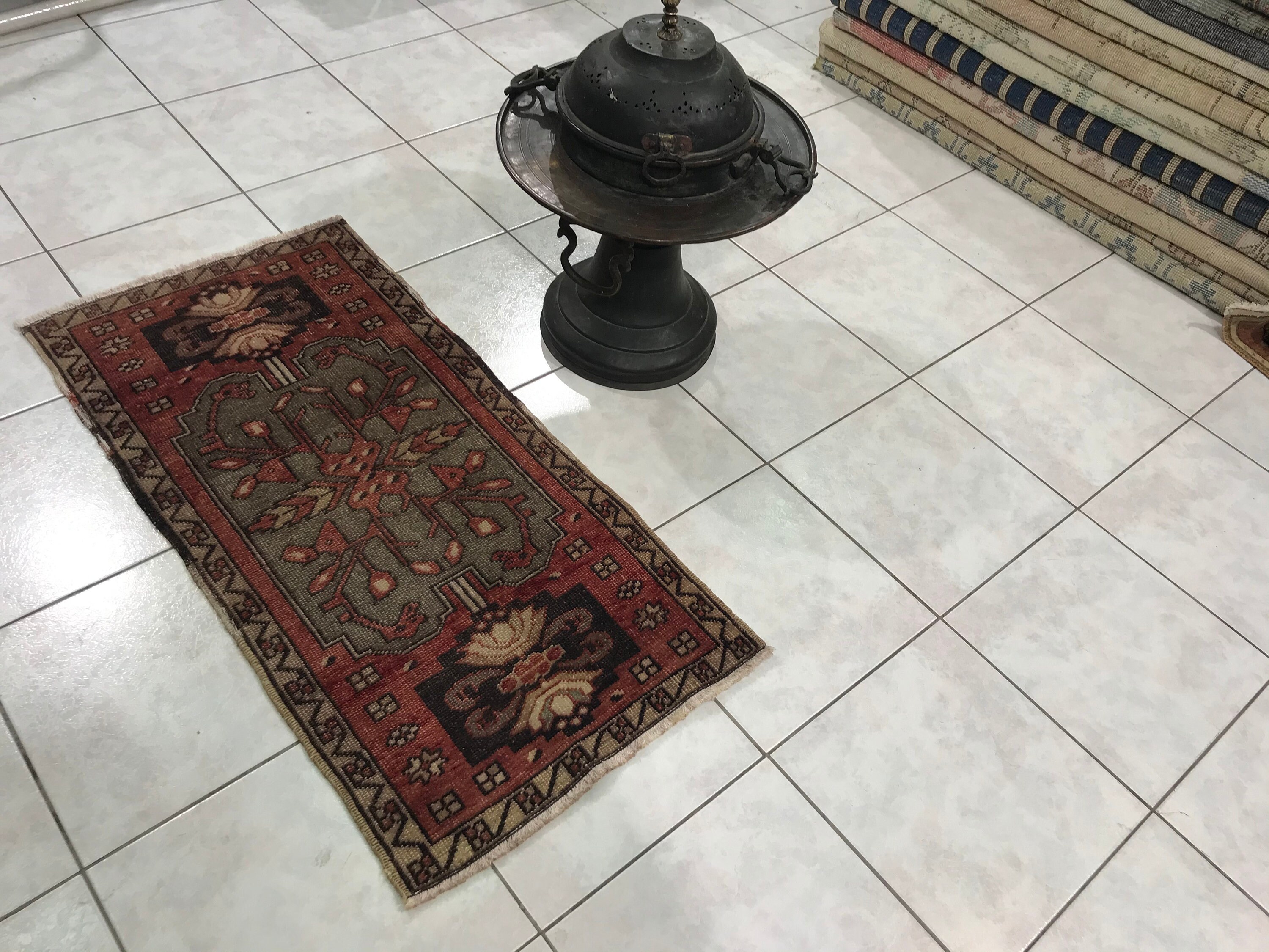 Oriental bath mat 20.47x40.94 inch oushak bath mat Etsy