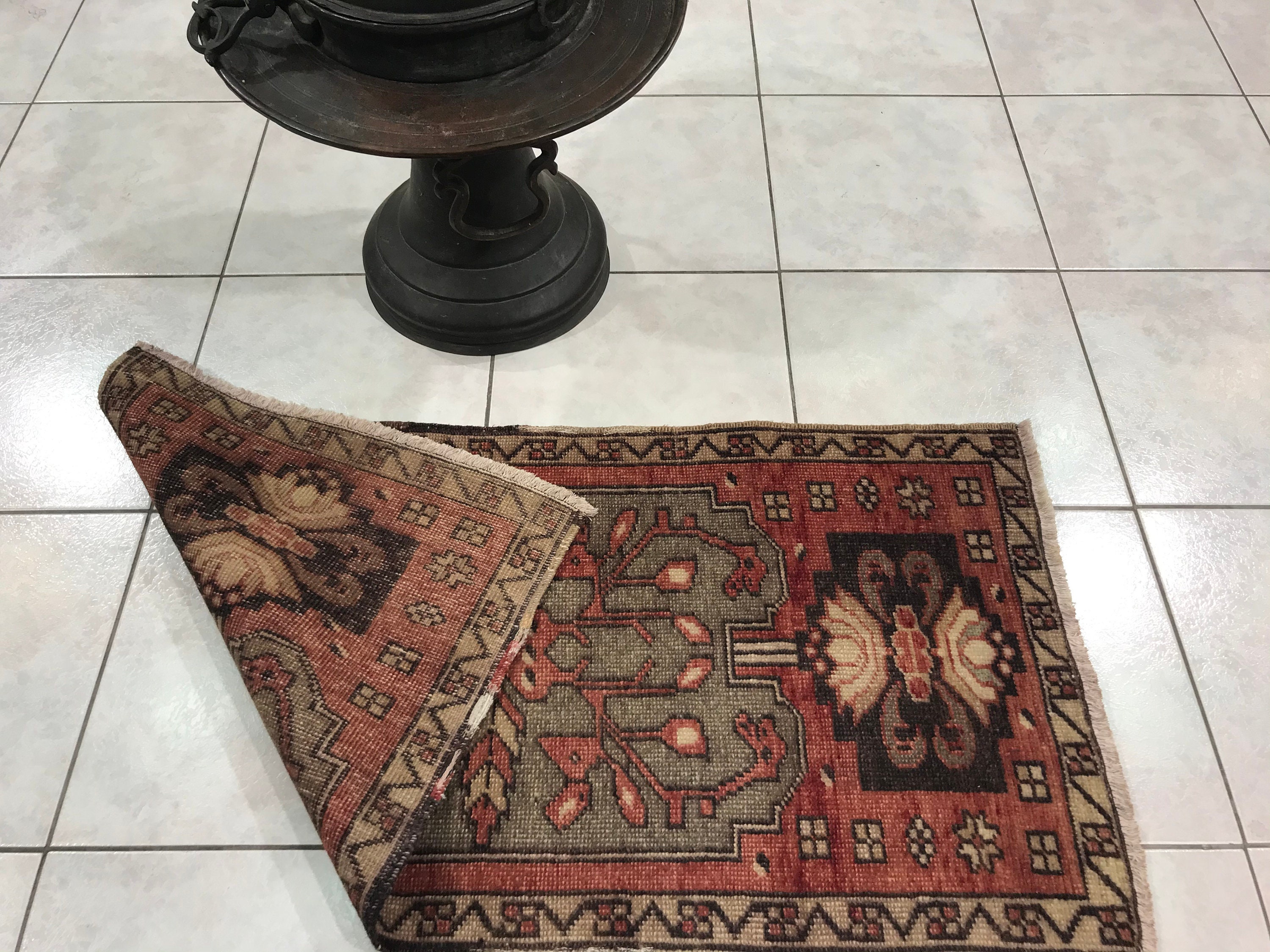 Oriental bath mat 20.47x40.94 inch oushak bath mat Etsy