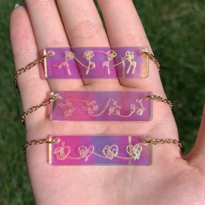 BTS Love Yourself Series Iridescent Necklace, Kpop Gift, Birthday Gift