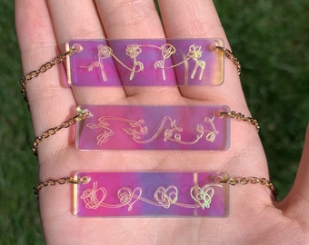 BTS Love Yourself Series Iridescent Necklace, Kpop Gift, Birthday Gift