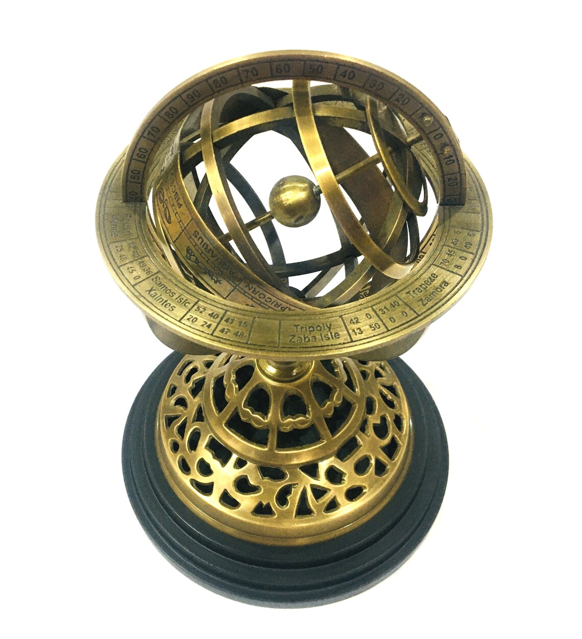 Vintage Brass 10'' Armillary Sphere Beautiful - Etsy UK