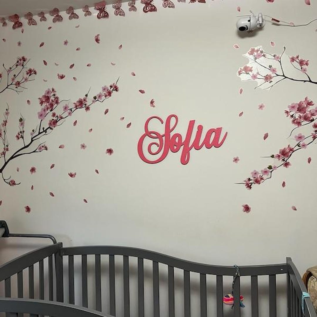 Personalized Wooden Name Sign for Nursery | Baby Name Sign Gift Set ...