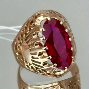 Lab Grown Ruby Weddings Ring, Elegant Oval Cut 925 Sterling Silver Engagement Jewelry Gifts.