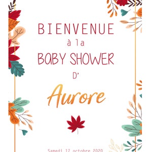 KIT visualizza A3 - lotto di 20 cardlets personalizzabili A5 Baby Shower giochi "Il tempo di un autunno"