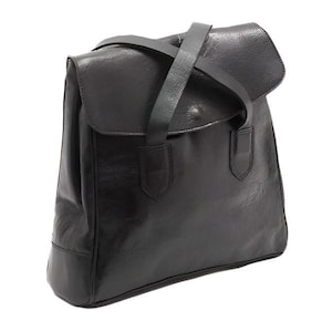 Cleo – Black Convertible Leather Backpack | 2-in-1 Handcrafted Bag