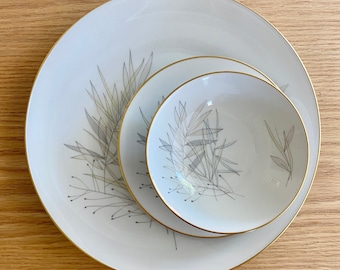 Rosenthal Grasses fine china 1950s various pieces dinner and bread plates, fruit bowls sold individually