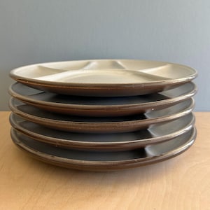Niderviller sectioned fondue plates set of 5 made in France