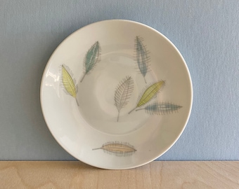 Rosenthal Bunte Blatter vintage fine china set of 2 bread plates with colorful leaves pattern
