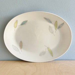 Rosenthal Bunte Blatter piatto da portata ovale vintage in porcellana fine con motivo a foglie colorate
