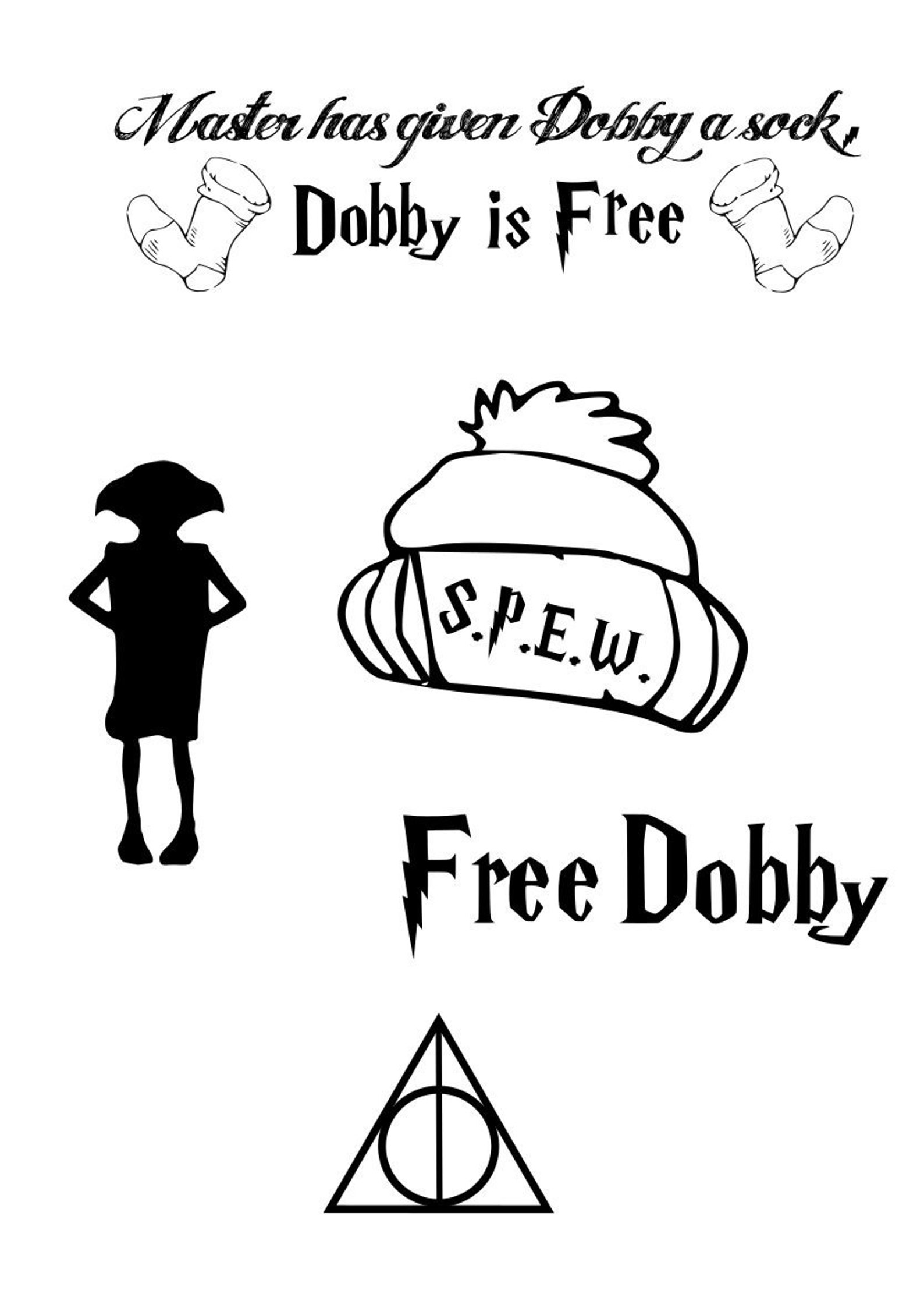 Dobby SVG harry potter dobby is free silhouette diy | Etsy