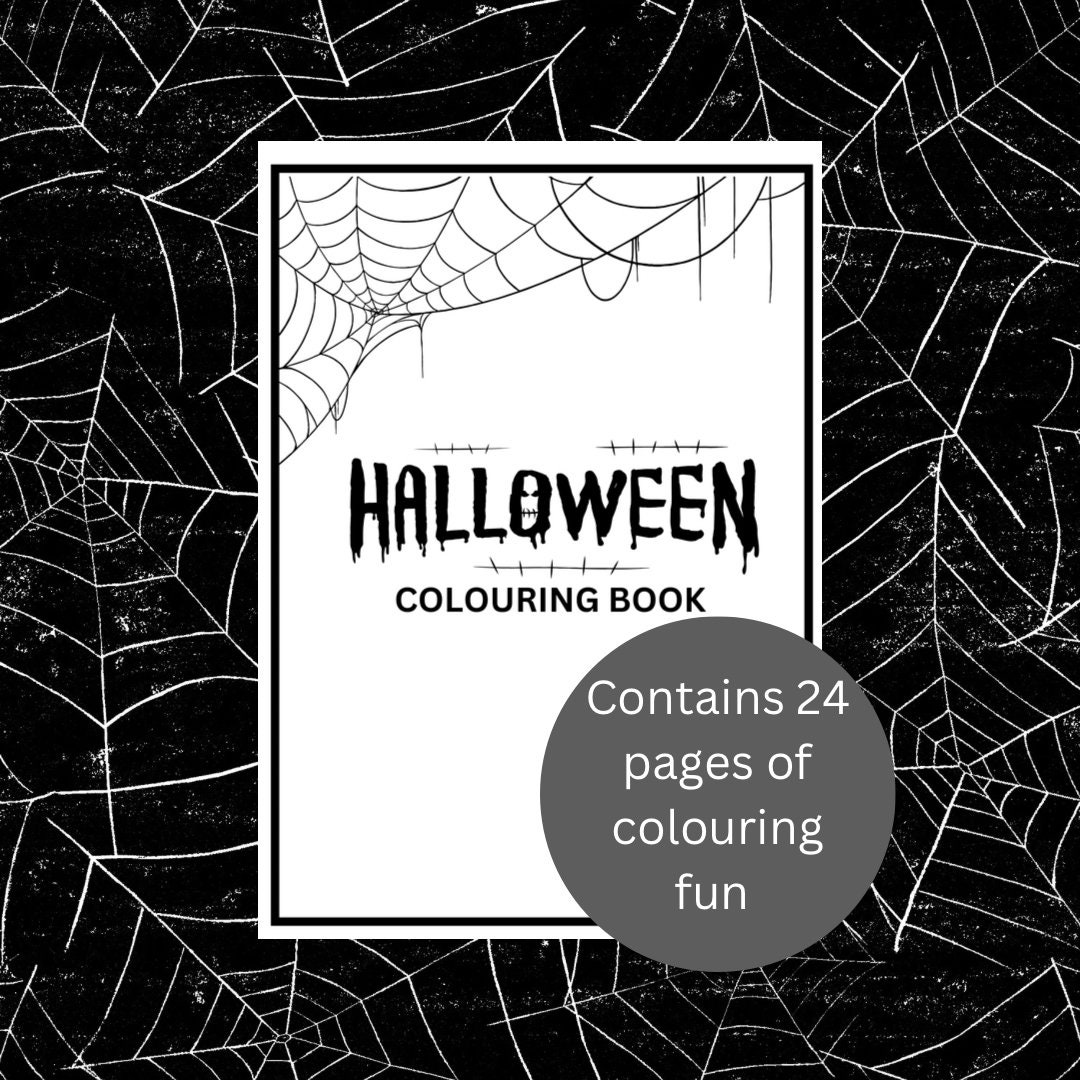 Halloween Colouring Book Printable Digital Suitable for Kids - Etsy