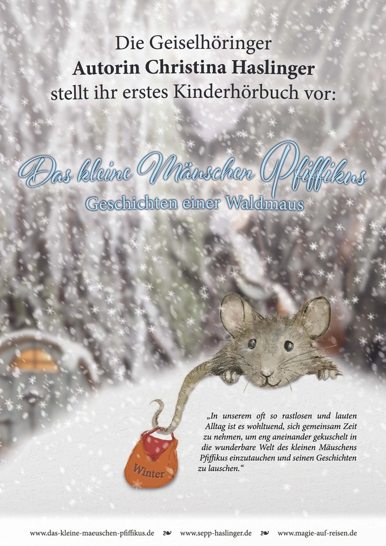 NEU Kinderhörbuch Das kleine Mäuschen Pfiffikus Winter. Geschichten einer Waldmaus. Wald Freundschaft Weihnachten Tiere Bild 5