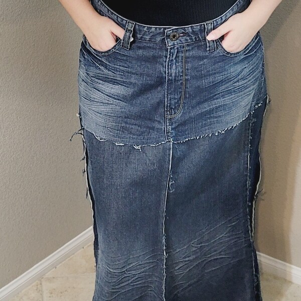 Upcycled Maxi Skirt - Etsy