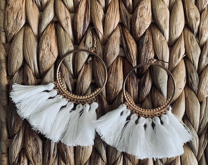 Tassel and Hoop Earrings