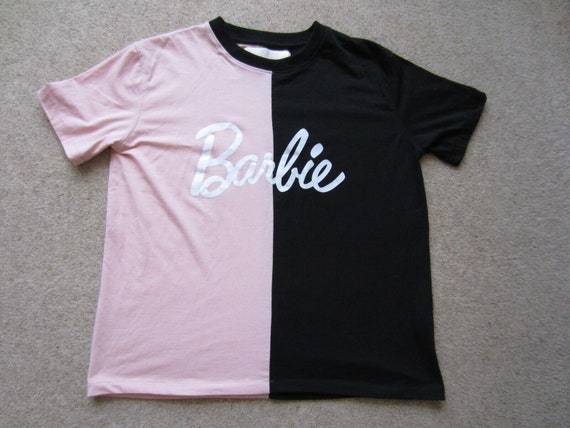 Barbie Pink Black T Shirt Barbie X Size 8 Womens T