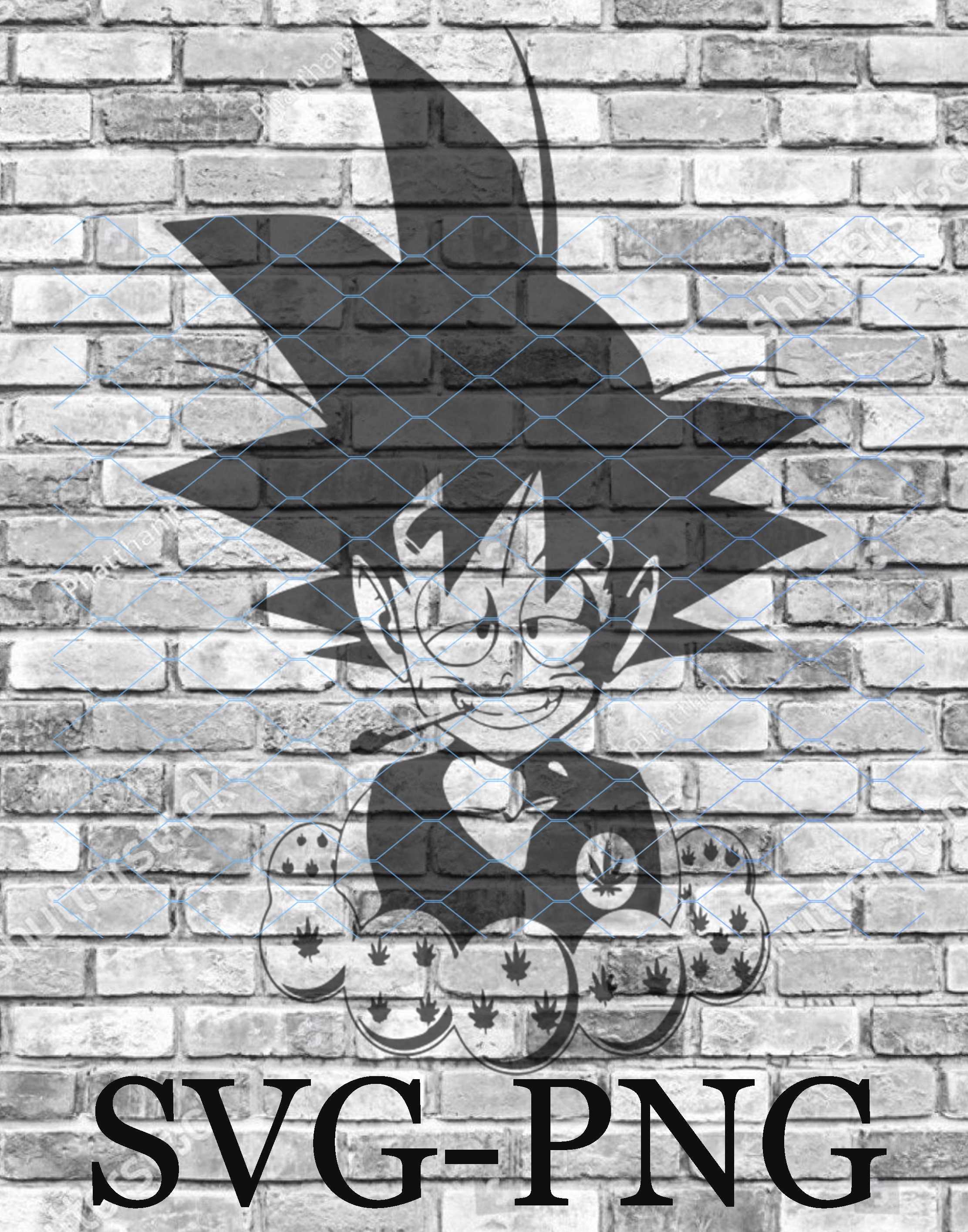 Goku/ stoner //weed svg png / dragon ball Etsy