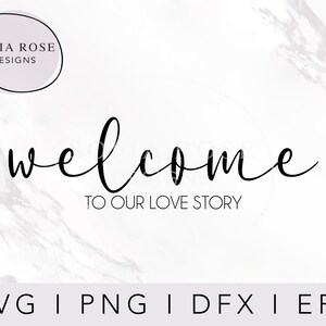 Willkommen SVG, Willkommen zu unserer Liebesgeschichte SVG, Liebe Geschichte SVG, unsere Liebesgeschichte Svg, Cricut geschnitten Dateien, digital geschnitten Dateien