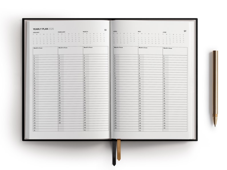 2026 Daily Planner: Hardcover Weekly & Monthly Habit Tracker image 8