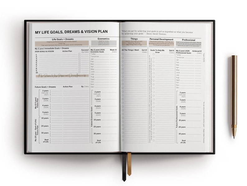2026 Daily Planner: Hardcover Weekly & Monthly Habit Tracker image 3