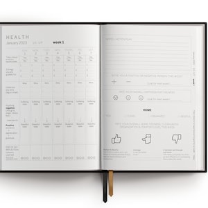 2024 Wellness Planner Self Care Journal Stress Relief Happiness Food, Fitness, Mental Health, Wellness Journal 2024 Planner image 4