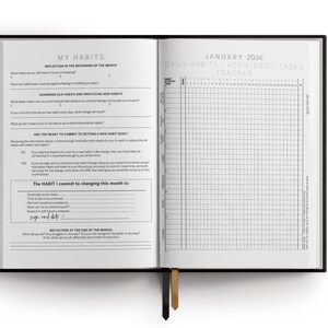 2026 Daily Planner: Hardcover Weekly & Monthly Habit Tracker image 5