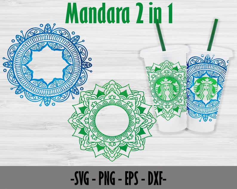 Perfact Gift Idea,Instant Download Bundle Mandala Starbucks Wrap Svg For Cricut Luxury 24oz Venti Cold Cup DIY Decal
