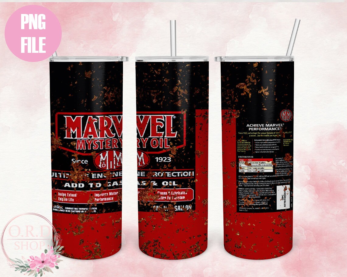 Rust Marvel Mystery Oil Skinny Tumbler PNG Sublimation Etsy