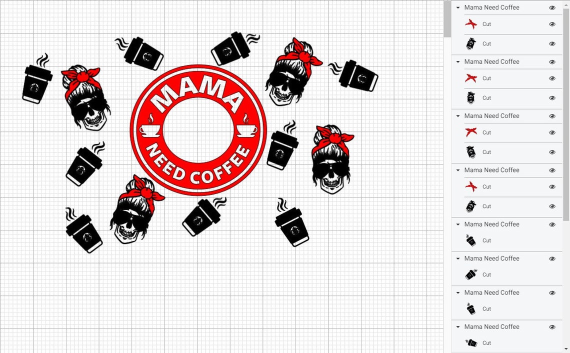 Download Mama Needs Coffee Starbucks Wrap Svg For Cricut Venti Cold ...