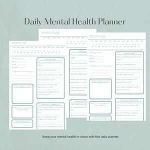Daily Mental Health Planner (PDF FILLABLE)