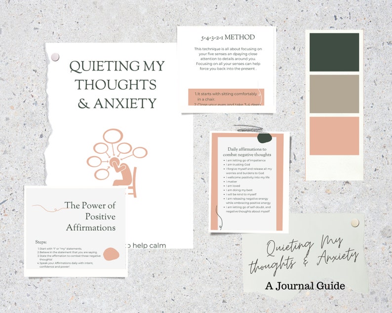 Quieting My Thoughts & Anxiety PDF FILLABLE image 1