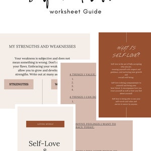 Self-Love and Self-Acceptance Worksheet (PDF FILLABLE)
