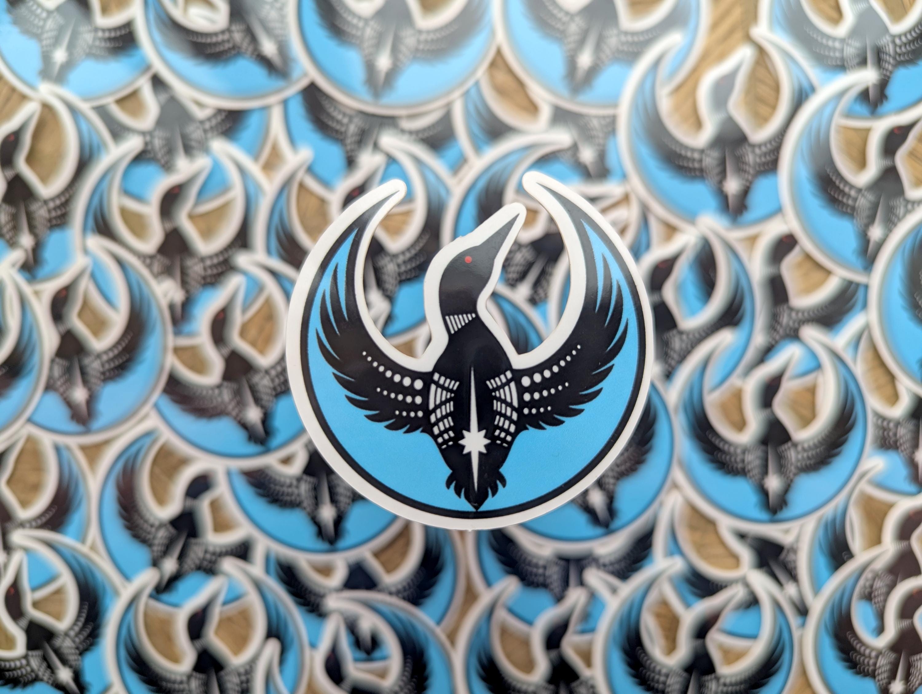 Rebel Loon Pattern Minnesota Rebel Loon Sticker - Etsy