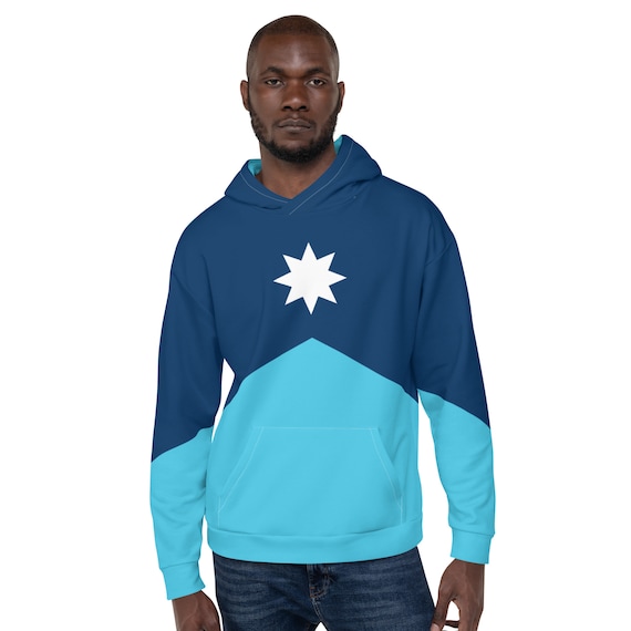 トップス NEW FLAG OVERSIZE SWEAT HOODIE - L.BLUE Minnesota Flag Hoodie Sweatshirt - Navy Blue Light Blue