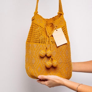 Mandarina Wayuu Mochila Bag-Hadmade Crochet Bag - High Quality Boho Style