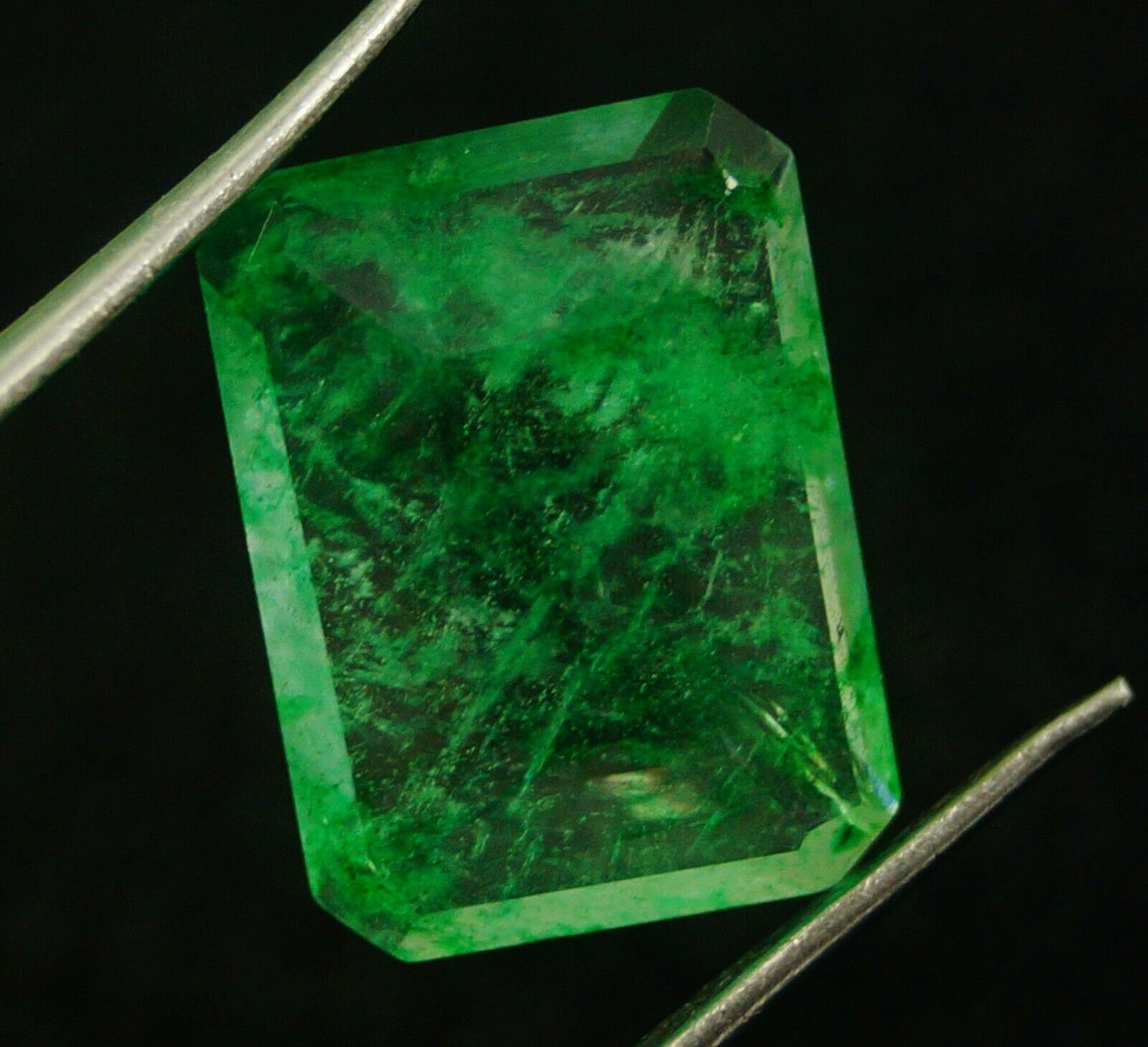 3.90 Ct VIVID Natural Emerald Muzo Colombian Emerald Cut | Etsy