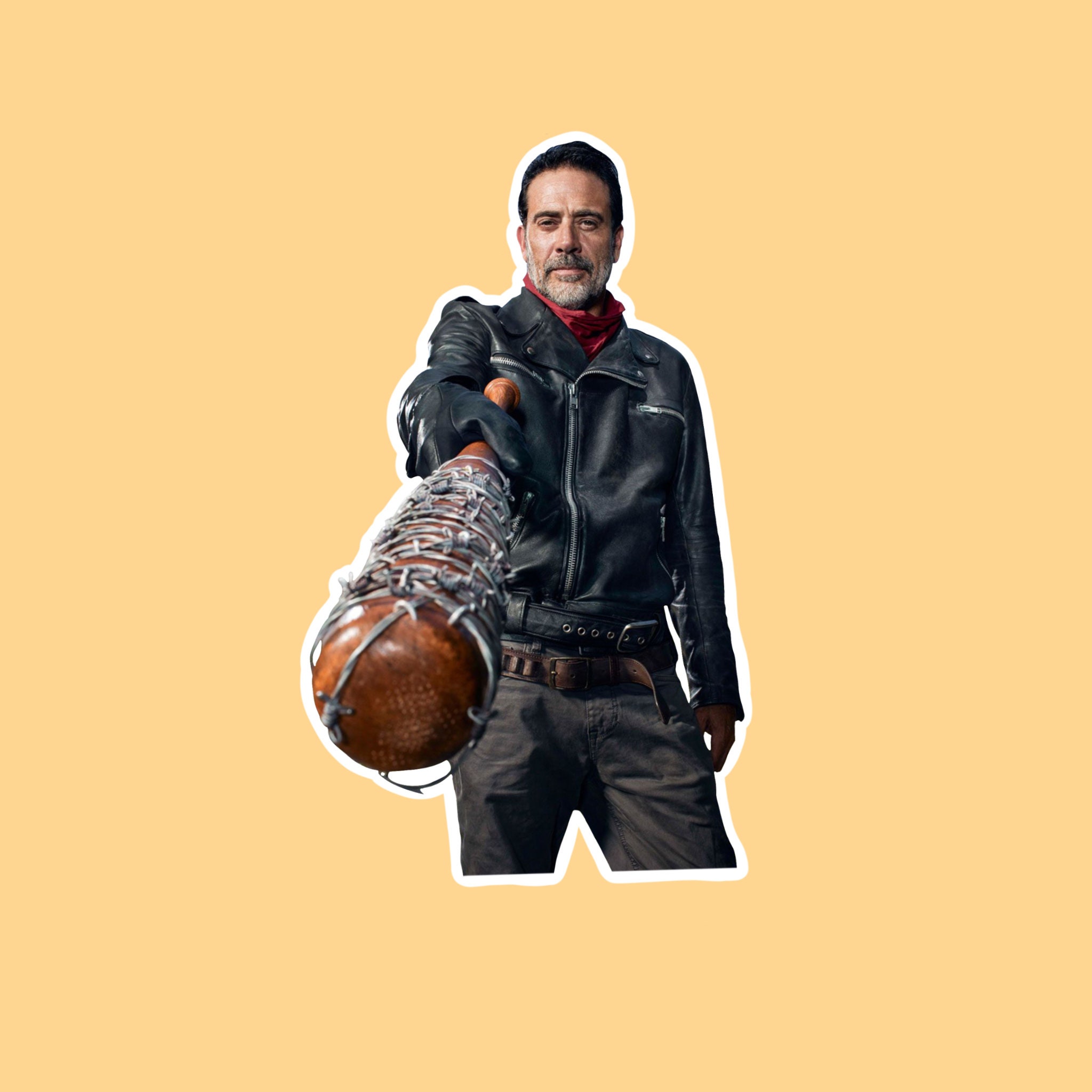 Negan The Walking Dead Vinyl Sticker Aufkleber Etsy
