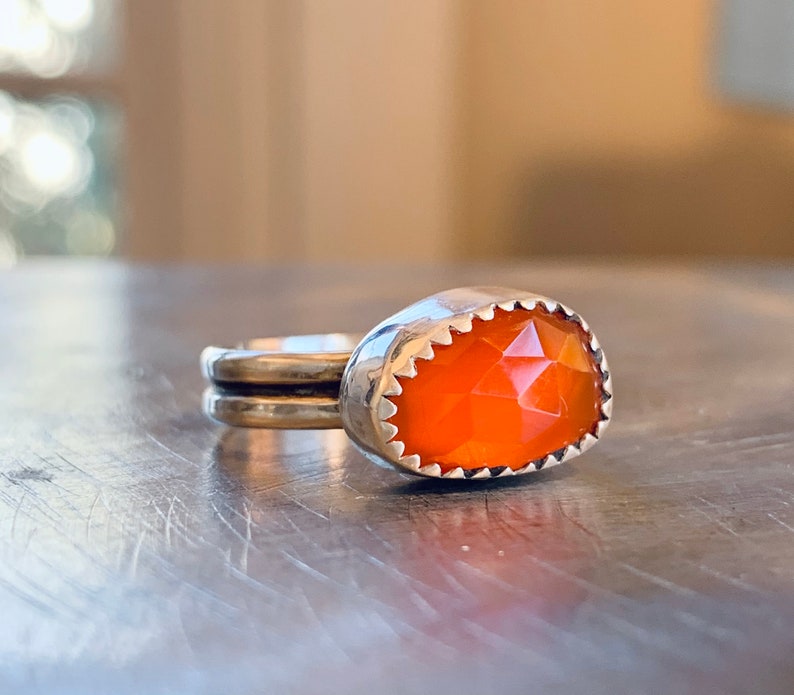 Charleston Sun Carnelian Stacking Ring
