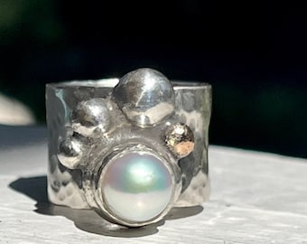 Luminous Pearl & Spots and Dots Forever Ring
