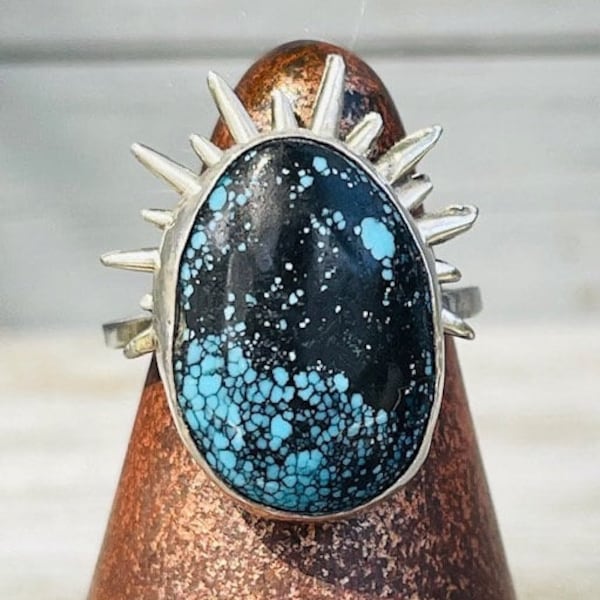 Moon River Turquoise Starry Night Ring