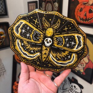 Celestial Deadhead Moth Wall Decor // Occult Art // Gothic Decor