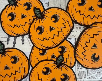 Jack-o-Lantern Magnets // Horror Fridge Magnet // Spooky Fridge Magnets