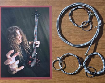CANNIBAL Corpse's ALEX WEBSTER 5x4 Personalised Autographed Photo & Bass String Keychain or Full Length Thick Gauge