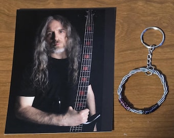 ALEX WEBSTER Bass String Keychain 2021 Autograph Photo Cannibal Corpse