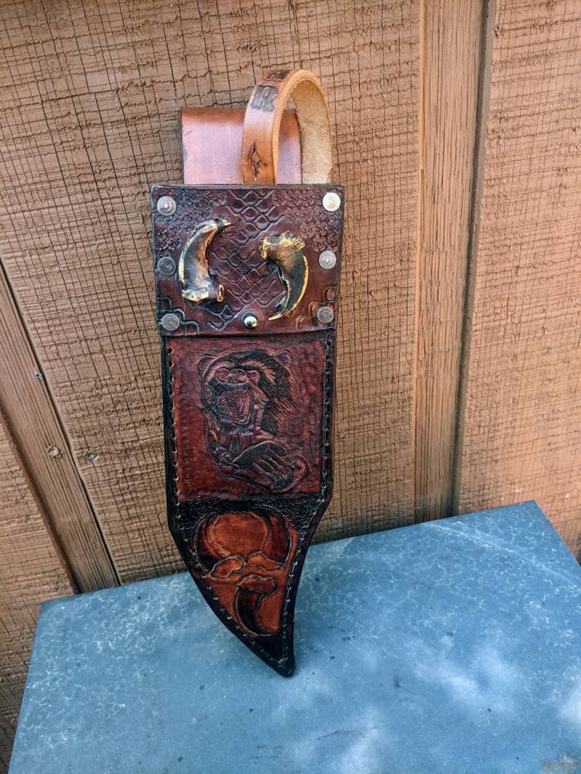 Custom leather Bowie knife sheath. Americanmade sheath only Etsy