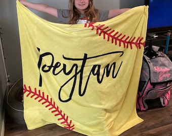 softball hooded blanket