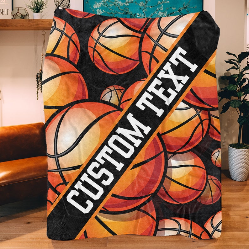 Basketball Blanket Personalized Multiple Sizes Gift for Etsy