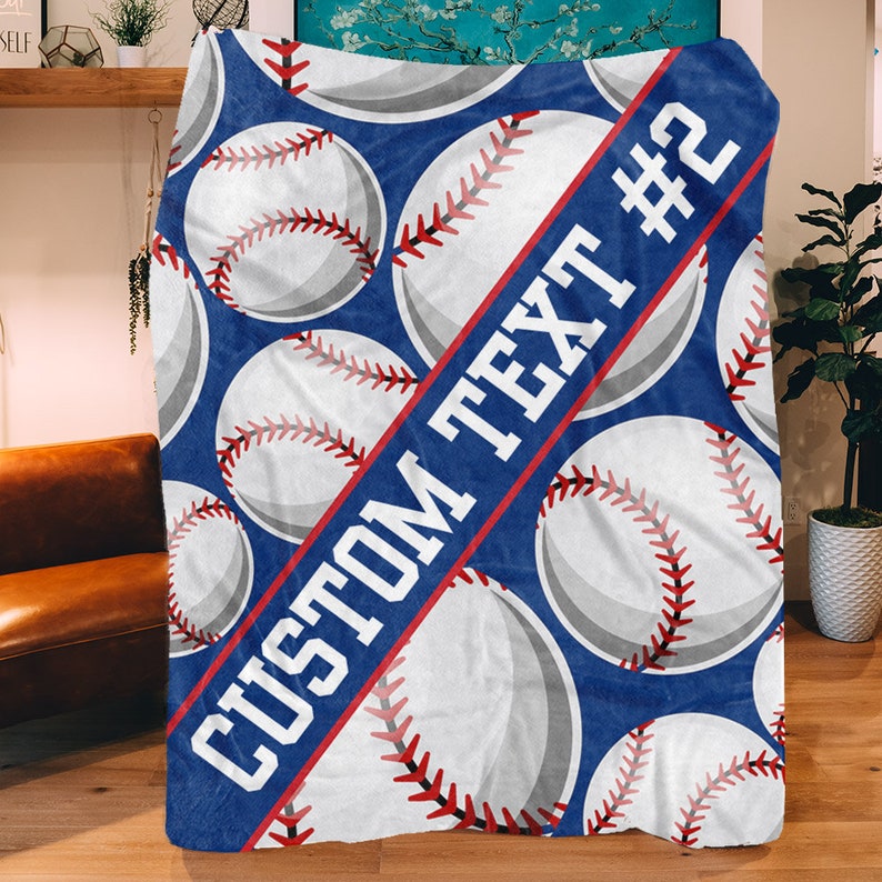 Baseball Blanket Personalized Multiple Sizes Gift for Etsy